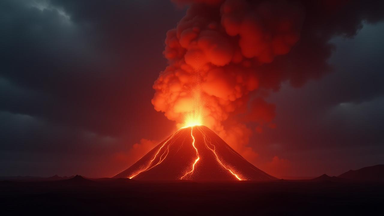 火山噴火と地熱の流れを視覚化した、Yamabiko Studioによる壮大な3Dアニメーションのポスター画像