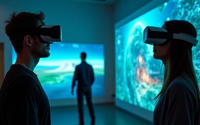 拡張現実（AR）と仮想現実（VR）で地質学的データを体験する人々